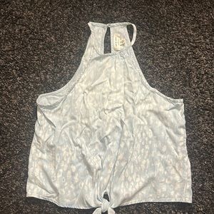 Anthropologie strappy high neck top